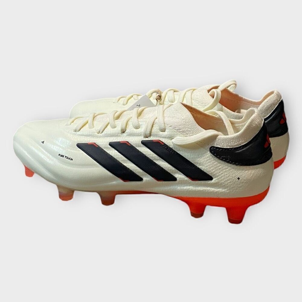 Adidas Copa Pure 2 Plus+ FG Ivory Core Black Solar Red Mens size 4.5/ Womens 5.5